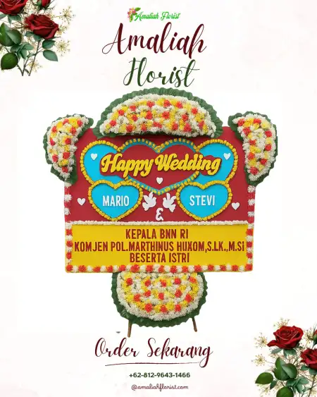 Papan Bunga Pernikahan Mangaran